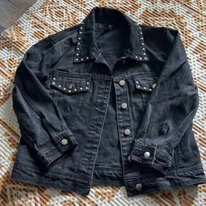 Forever 21 cropped sleeve denim jacket